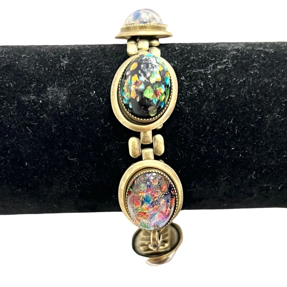 MULTI COLOR CONFETTI ACRYLIC LINK BRACELET